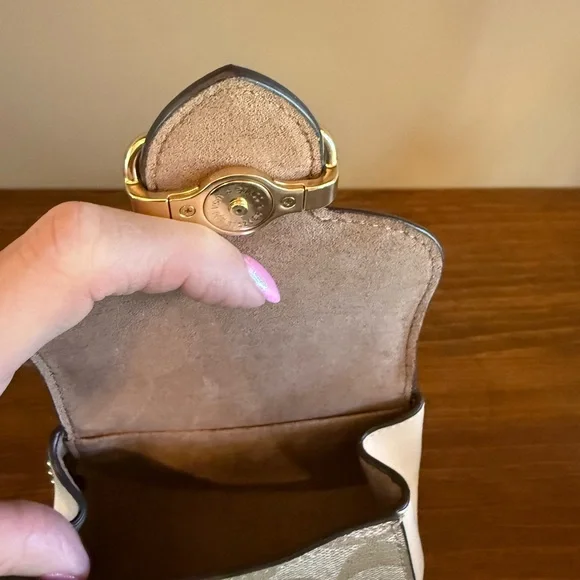 Coach Tan and Brown Coin Pouch - Picture 5 of 5